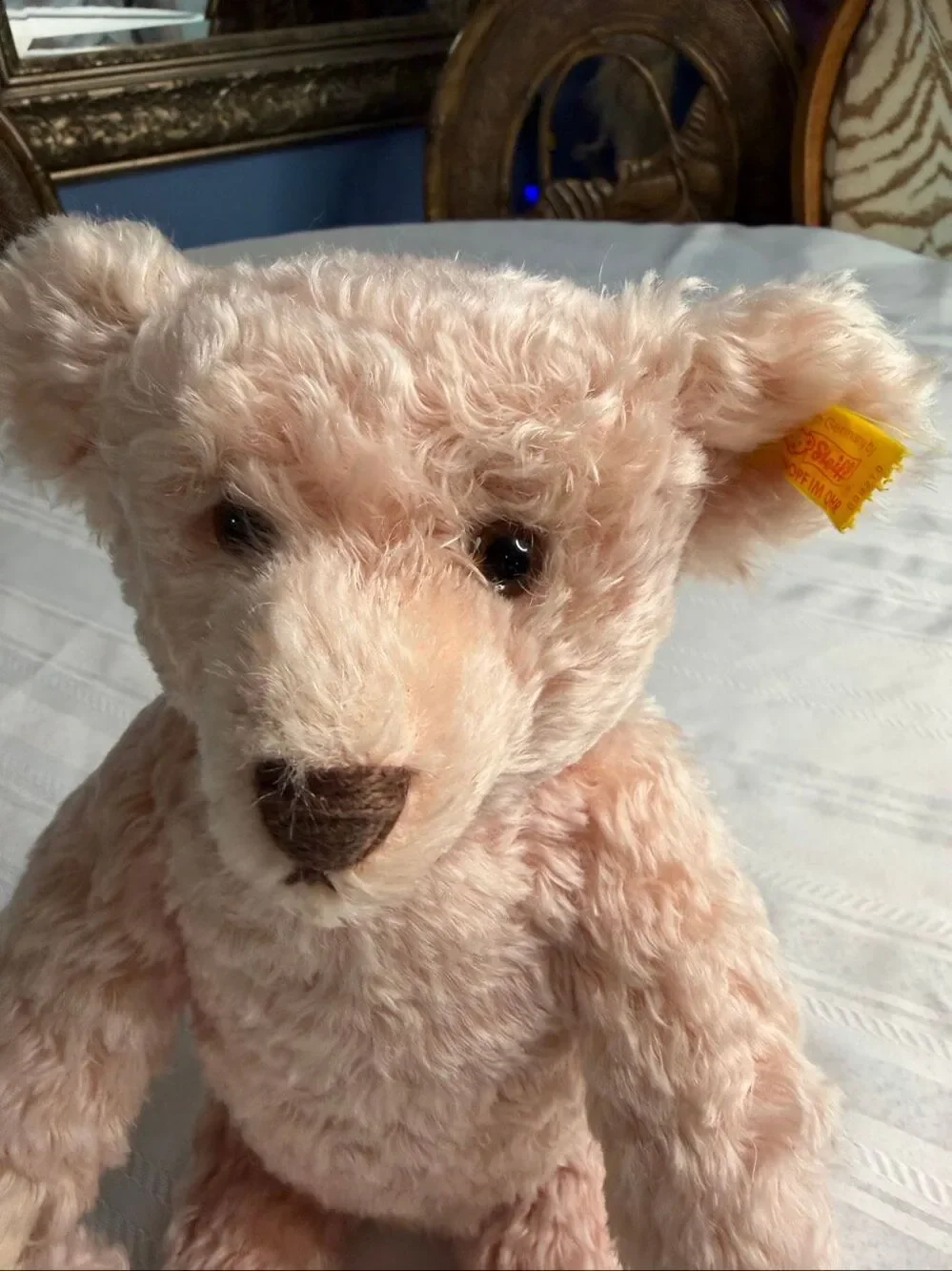Steiff Classic 1907 Pink Mohair Teddy Bear Growler Jointed 000270 Germany